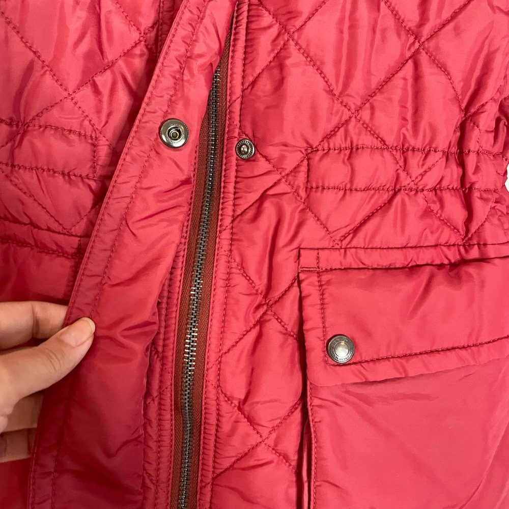 Coach Diamond Quilted Jacket in Coral Red - Picture 3 of 6